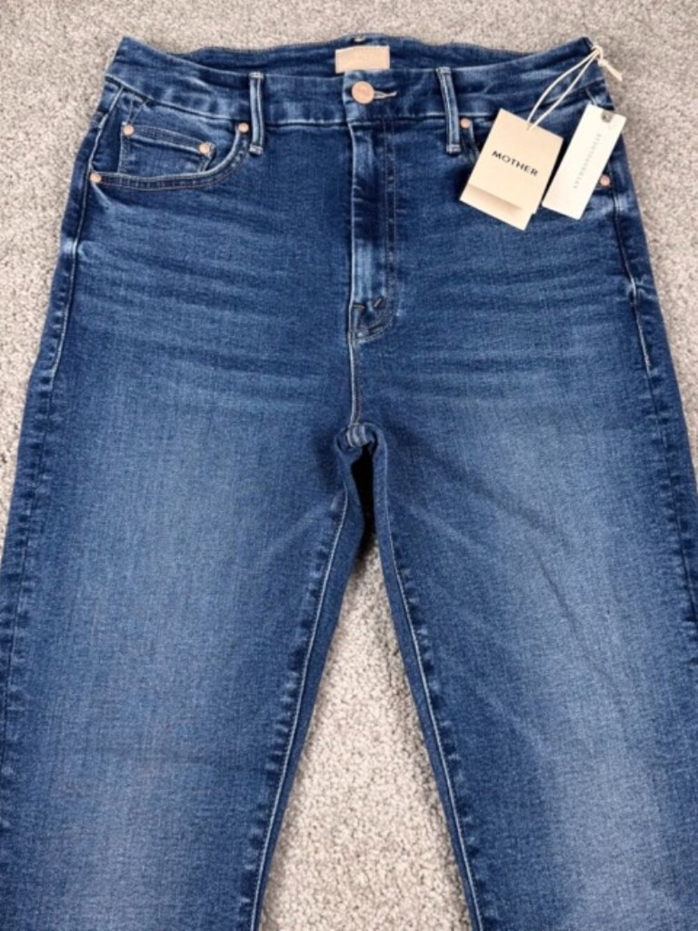 Mother High Waisted Looker Jean Women 29 Blue Skinny Lets Split Anthropologie